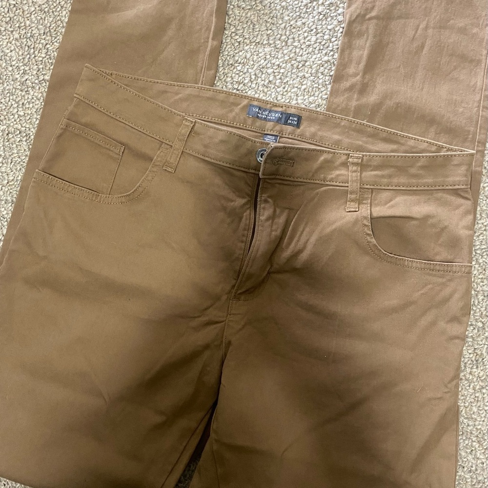 Van Heusen Slim Fit Brown Pants